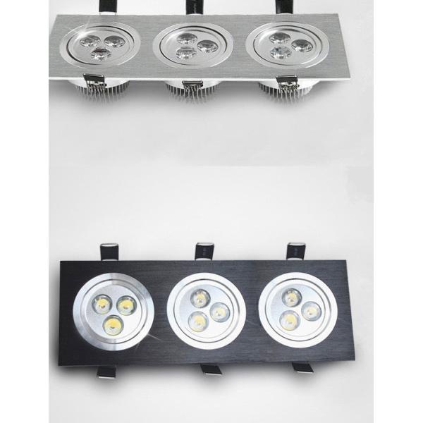 Residential 3W 4W 5W Adjustable Led Recessed Lighting Square Three Head Indoor