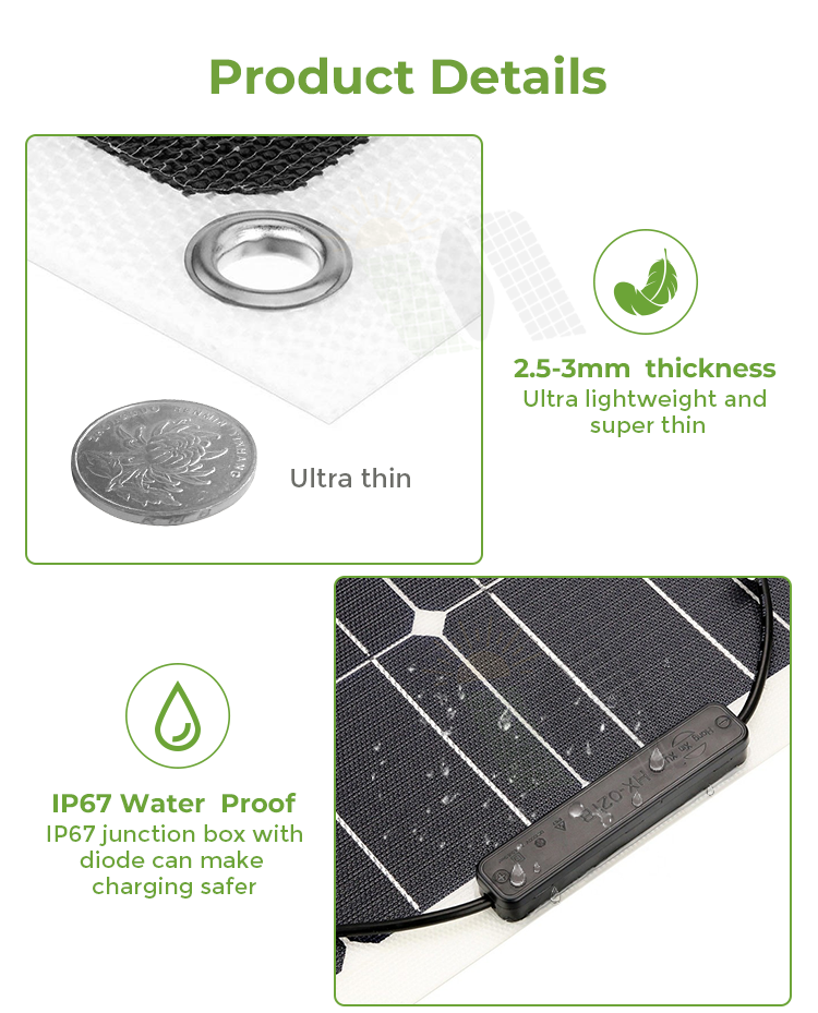 220*64*3 CM Size Solar Charging Small System Kit for 500w Off Grid Solar Power System