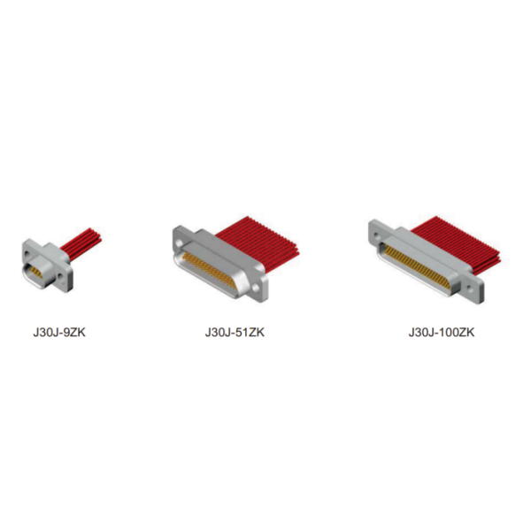 MIL-DTL-83513 J30J Connector Female Miniature Electrical Connectors 9 Pin - 144 Pin J30J-9ZKP