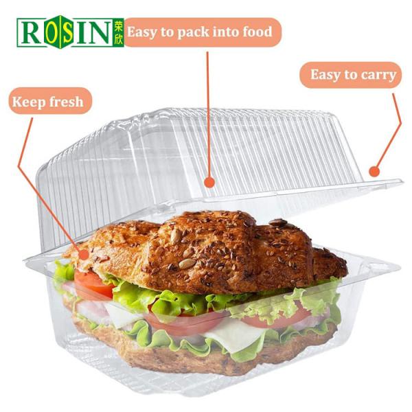 Customized Disposable Pastry Box Square For Lettuce Salad Nuts With Lid