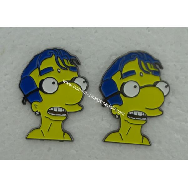 Brass Die Stuck Animal Pins , Zinc Alloy Promotional School Pin , Memorial Metal Pin