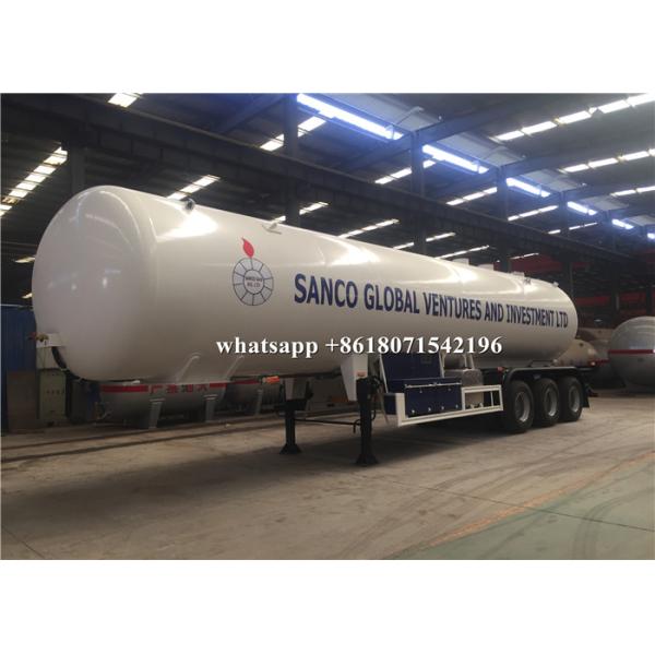 3 Axles 25 Tons LPG Gas Tanker Truck 49600L Liquefied Petroleum Gas Tank Trailer