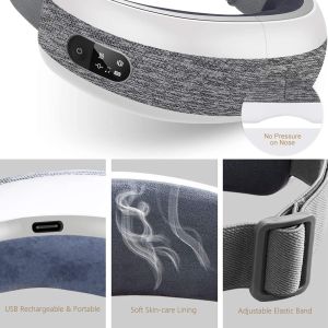 Fodable Rechargeable Eye Massager Air Compression Fatigue Relief 5V 1A