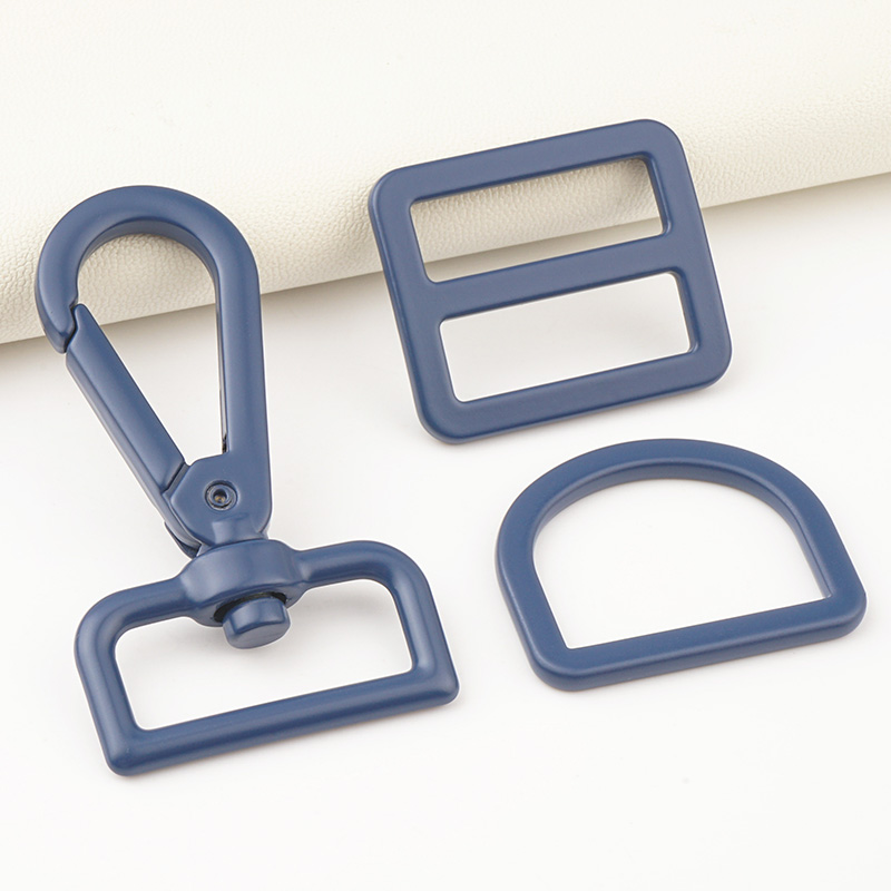 DIY Accessories 1 Inch Black D Rings Hardware 25mm Adjuster Glide Buckle for Handbags