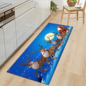 China Christmas Deer Waterproof Kitchen Runner Long Strip Anti Fatigue Floor Mat on sale
