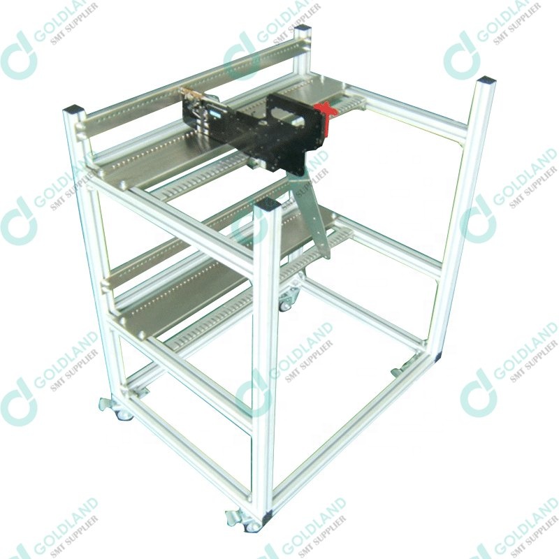 Four Wheel Two Layer Stainless Steel Mirae SMT Feeder Carts