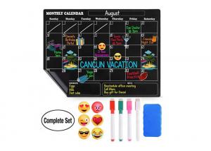 China Flexiable Rubber Magnetic Dry Erase Menu Board 16x12 With Bright Chalk Markers on sale