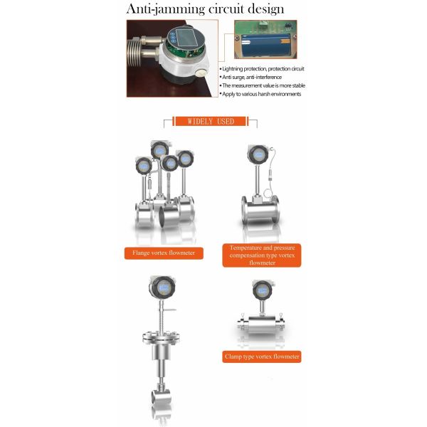 Flange Clamp Type Vortex Flow Meter
