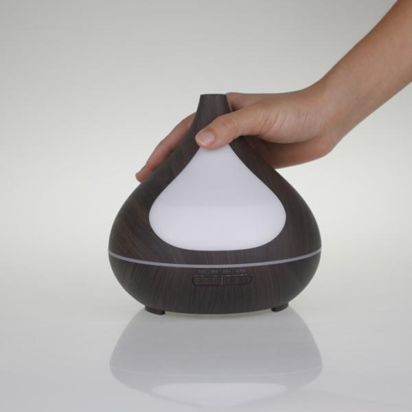 Cool Mist 13W 400ml Wood Grain Aroma Diffuser For Home Office