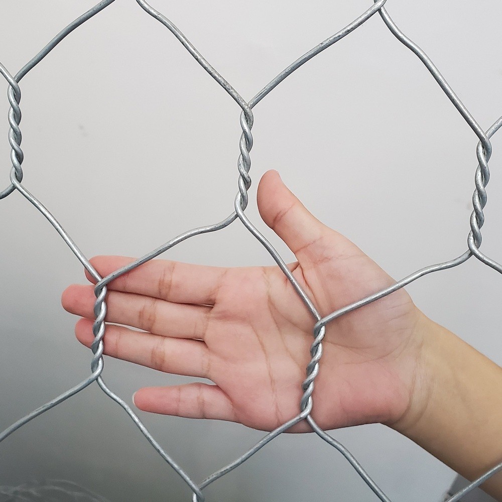 River Flood Control Low Carbon Steel Wire Galvanized Gabion Basket 2x1x1 M