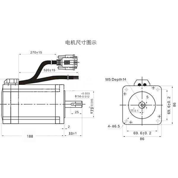 5A NEMA 34 Closed Loop Stepper Motor Kit 4 Motor 4 Driver 4 Power Supply 1 Mach3