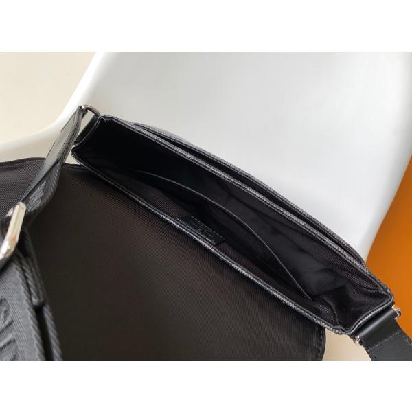 Louis Vuitton Branded Mens Bag District PM Damier Messenger Bag Graphite Black