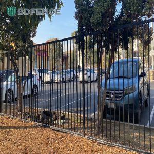 Without Spikes Tubular Steel Fence Safe Edges