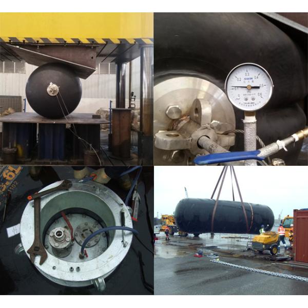 50kPa Submarine Fenders ISO17357-1:2014 BV Certificate Black Color For Berthing