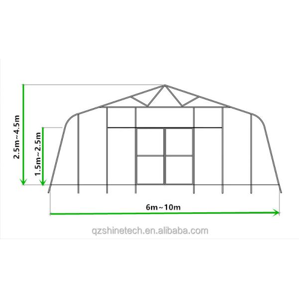 Single Span Agricultural Greenhouses Shading Net Film Greenhouse For Tomato Planting