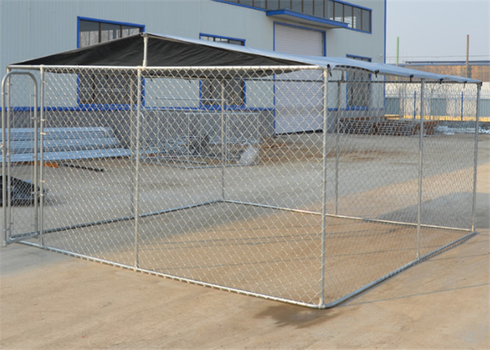10x10x6ft Silver Welded Large Outdoor Dog Kennel Chain Link Boxed