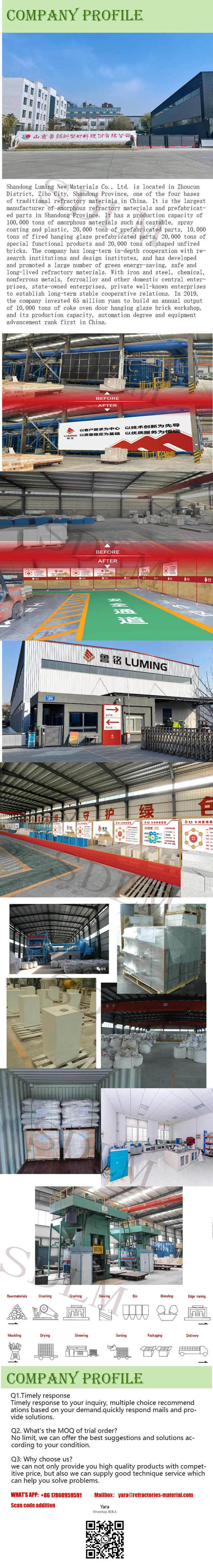 Bulk customized aluminum silicate refractory bricks, factory price, can be used for glass kiln rotary kiln