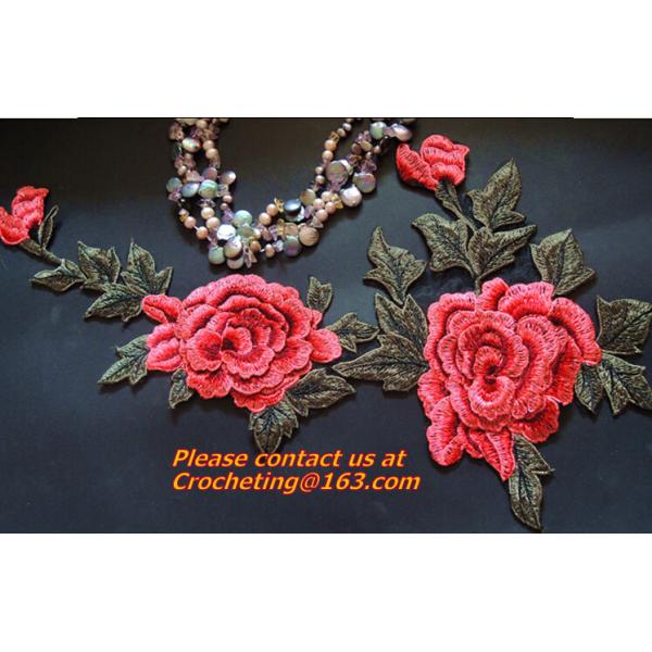 Fresh water handmade hook needle crochet diy accessories three-dimensional flower leaves 1
