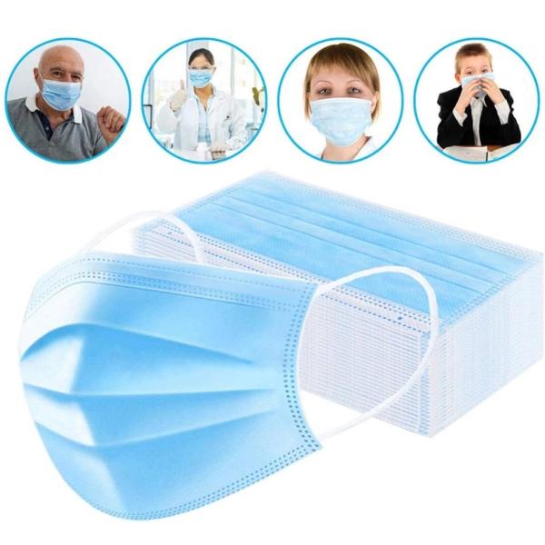 Custom Face Mask Packaging Box 3 Layer 3 Ply Disposable Surgical Face Mask