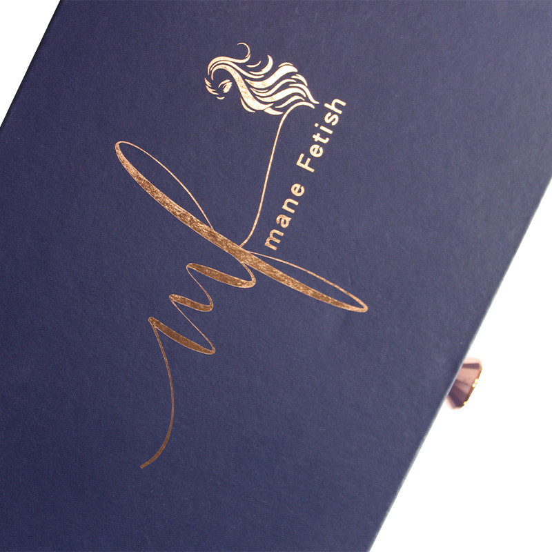 CCNB Folding Cardboard Gift Boxes Gold Foil 1200gsm For Wig Packaging
