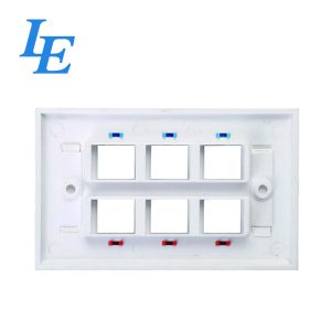 6 Port RJ45 Network Faceplate