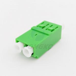 Quality Flangeless LC / APC Duplex Fiber Optic Adapter With Plastic Buckle wholesale