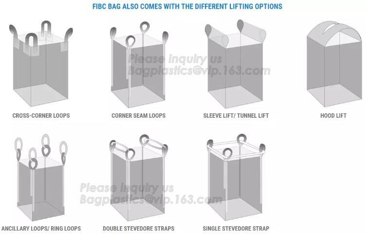 100% new fibc jumbo big bag 1 Ton PP Woven Jumbo Big Bags For Agriculture And Industrial Use,big bag/bulk bag/ fibc bag/