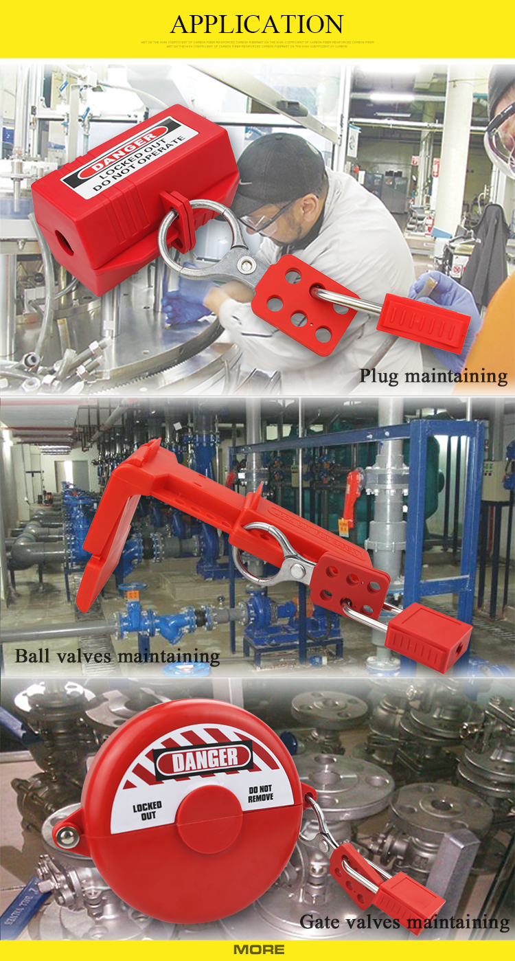 8 Holes Multiple Lockout Hasp With Engineering Plastic Nylon PA Injection Molding