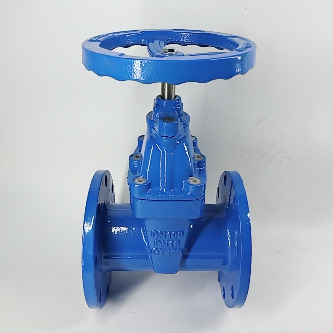 Grey Iron Non Rising Stem Qt450 Pn16 Cast Iron Gate Valve W/ Rubber Wedge