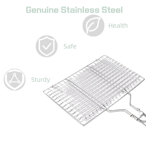 Multi Purpose 50cm Camping Cooking Set Stainless Steel Barbecue Grill Net