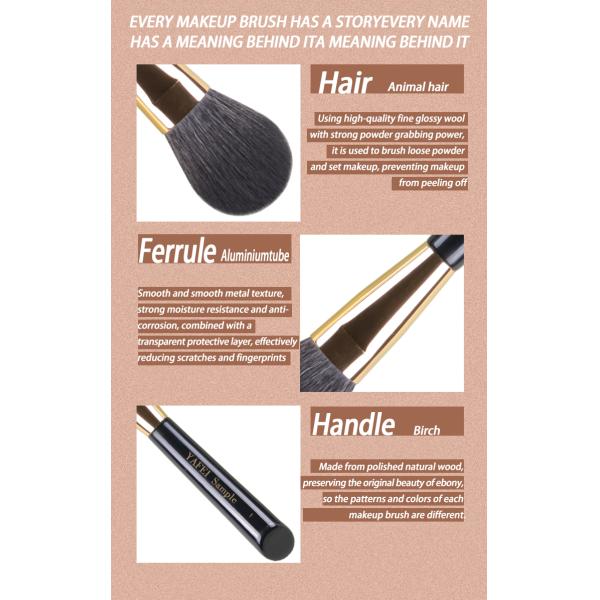 291A01205 Kit Of 5 Portable Makeup Brushes For Travel Custom Logo Makeup Brush Suit