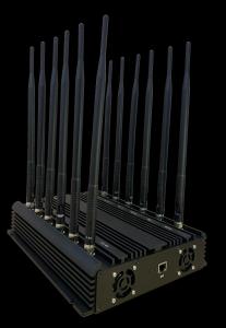 Quality 4G 5G WiFi Cell Phone Signal Jammer 12 Antenna Adjustable Software Management Control wholesale