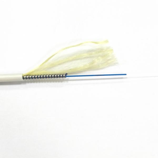 White 1 Core Indoor Outdoor Armored Fiber 1km 3.0mm Stainless Steel G.657A2