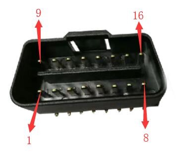 16 Pin J1962 OBD2 OBDII Male Plug Connector with Straight Pins