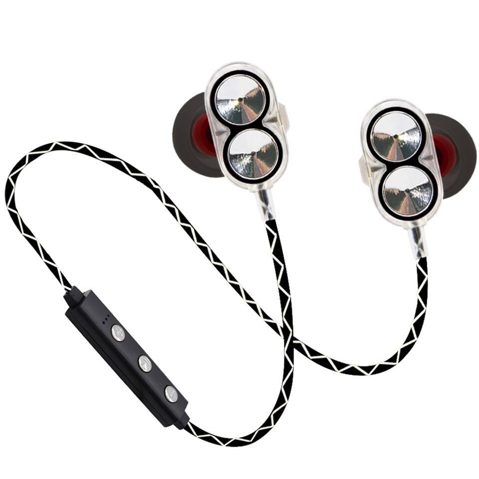 Made in China Dual Dynamic speakers premium quality bt wireless earphone with microphone and volume handsfree function