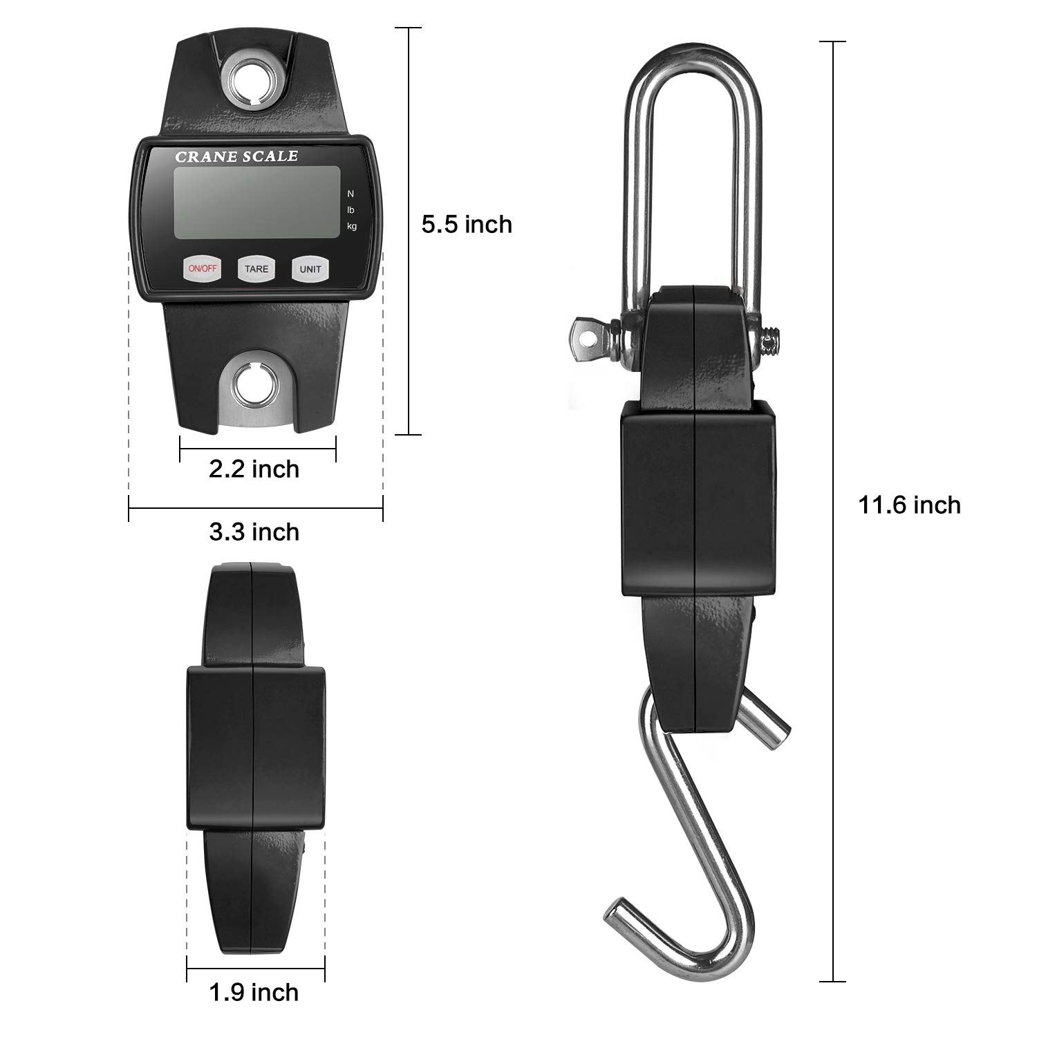 300kg Capacity Mini Digital Crane Weighing Scale with LCD LED Display CE ROHS Compliant OEM Customizable Chinese Hook Type