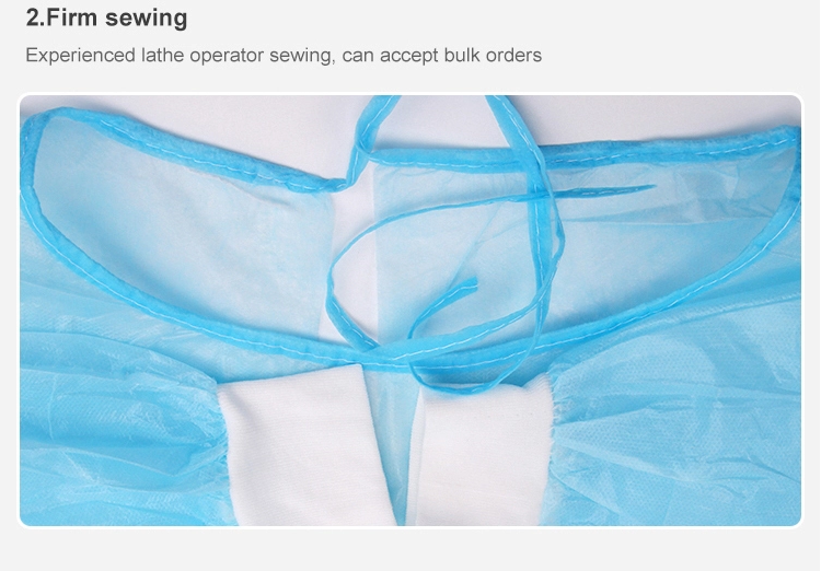 Knitted Cuffs Breathable Isolation Gown
