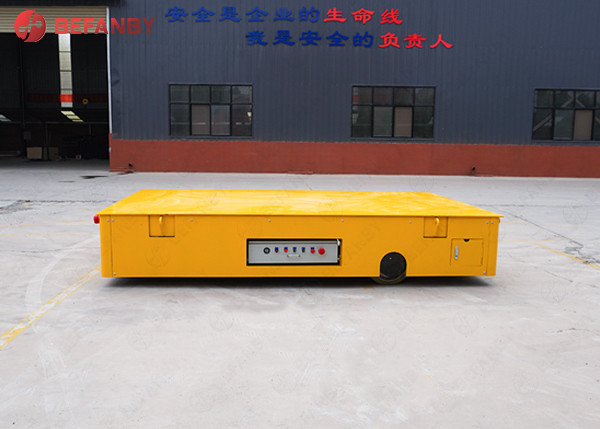 Large Capacity Steeel Plant Battery Trackless Transfer Trolley