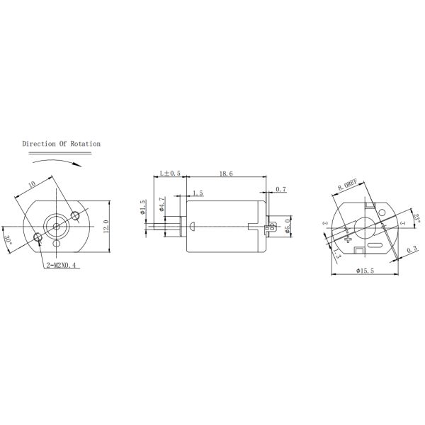 Dimension Custom 030 Small Electric Vibrating Motors For DIY Massager Model Accessories 