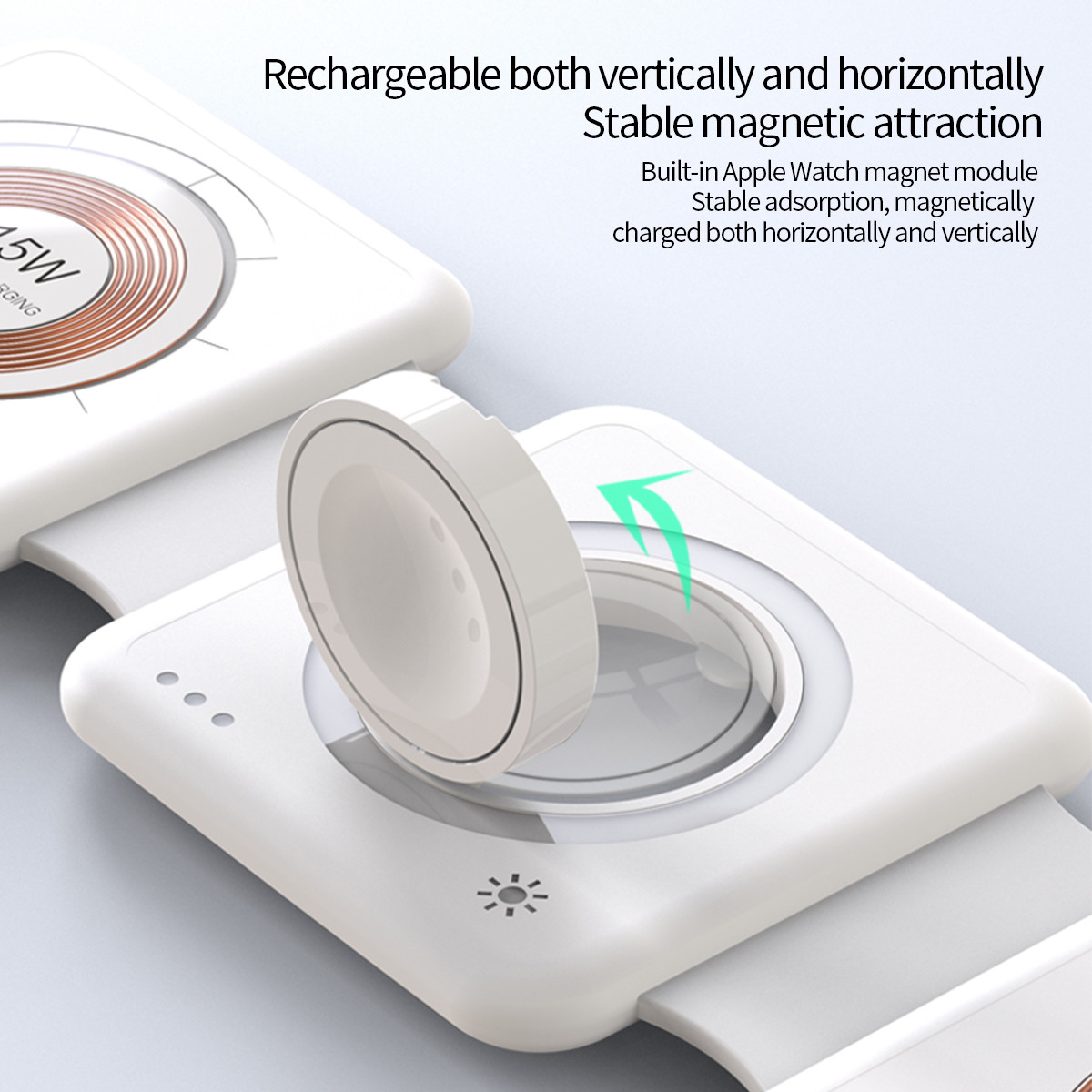 Charging Efficiency ≥73% Multifunction Wireless Charger Blue LED Light