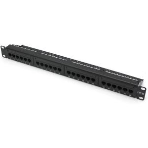 Quality Network UTP 19 Inch 1U Cat5e Patch Panel 24 Ports Unshielded Type wholesale