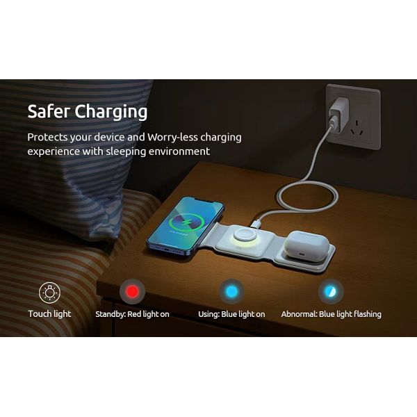 Fast Qi Magnetic Wireless Charger 15w 10w 7.5w 5w 2.5w For Phone Watch Earphone