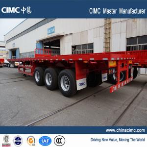 China tri-axle 40ft flatbed container semi trailer for sale from CIMC Vehicle on sale
