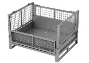 China Metal Collapsible Pallet Cage Stillage Bin Steel Cage 2T Load on sale