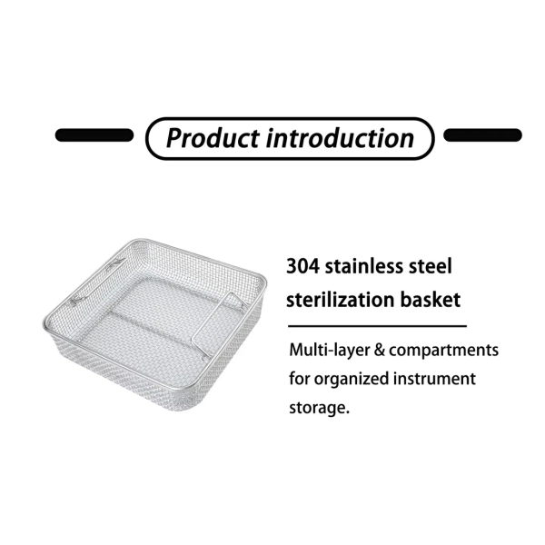 Home Stackable Metal Mesh Storage Stainless Steel Basket