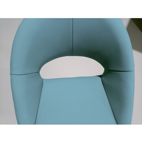 Silicone Leather Leather Swivel Dining Chairs 810mm Height Convenient