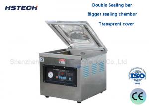 Quality Double Sealing Bar Bigger Sealing Chamber Transprent Cover Industrial Vacuum Sealing Machine wholesale