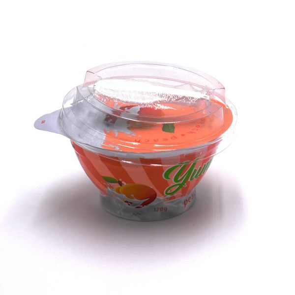 Food grade Plastic yogurt cups with aluminum foil lids