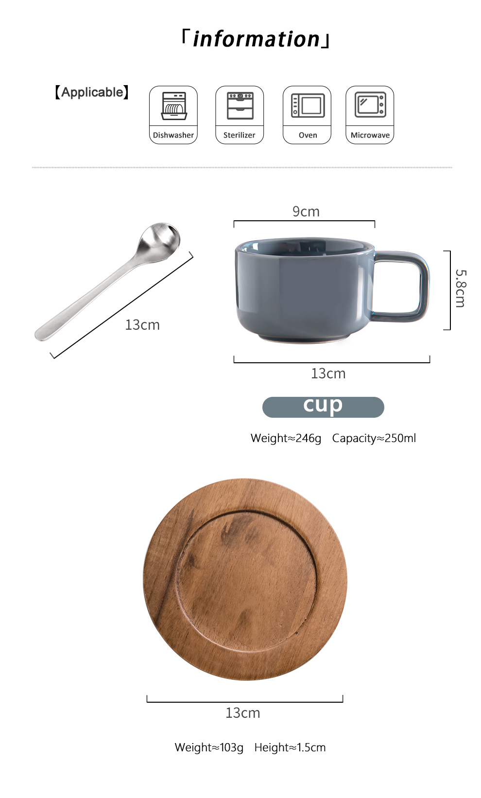 Nordic Cappuccino Coffee Cup And Saucer Set Of 12 Pieces Ceramic 250ml Porcelain Tea Cups