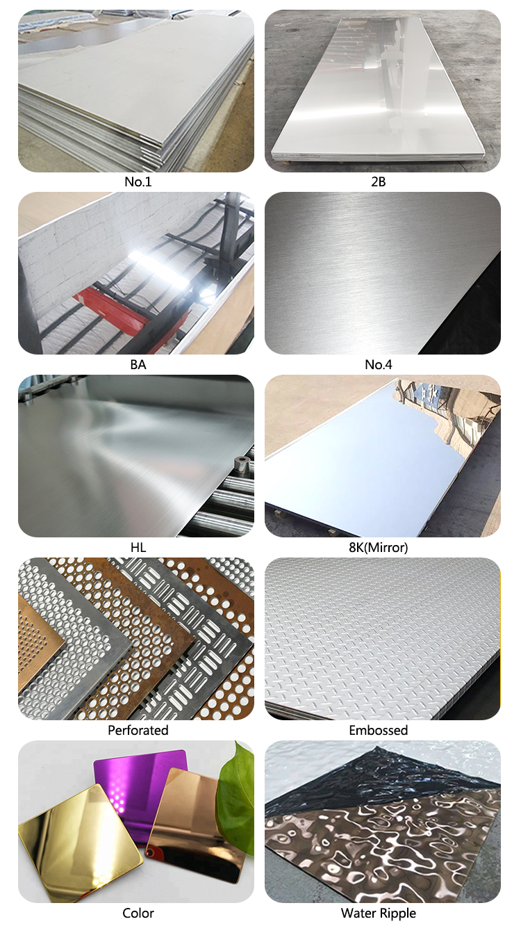 3M 6M Colored Stainless Steel Sheet 6K 8K Gold Stainless Steel Plate